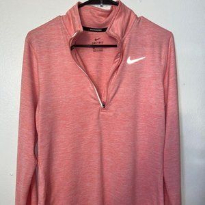 Womens Nike Dri-Fit long sleeve shirt(pull over) with from zipper